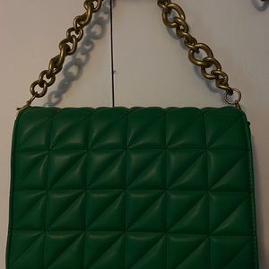 Zara green envelope bag with chain new w/o tags